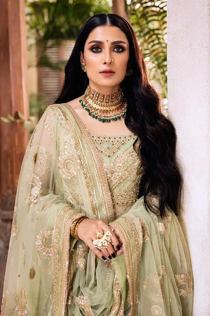 Erum Khan Jahan Wedding 23 Green Viscose – view 6 – Poshaq