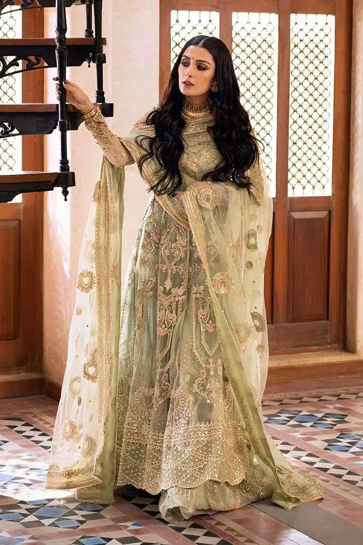 Erum Khan Jahan Wedding 23 Green Viscose – view 8 – Poshaq