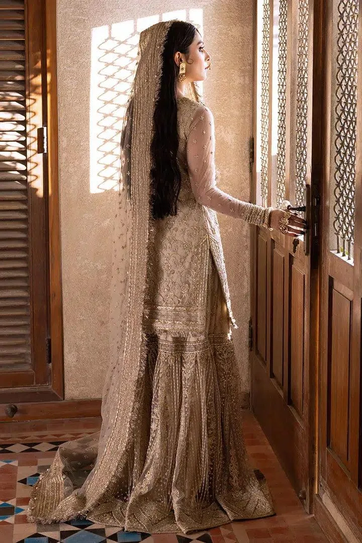 Erum Khan Jahan Wedding 23 Beige Viscose – view 4 – Poshaq