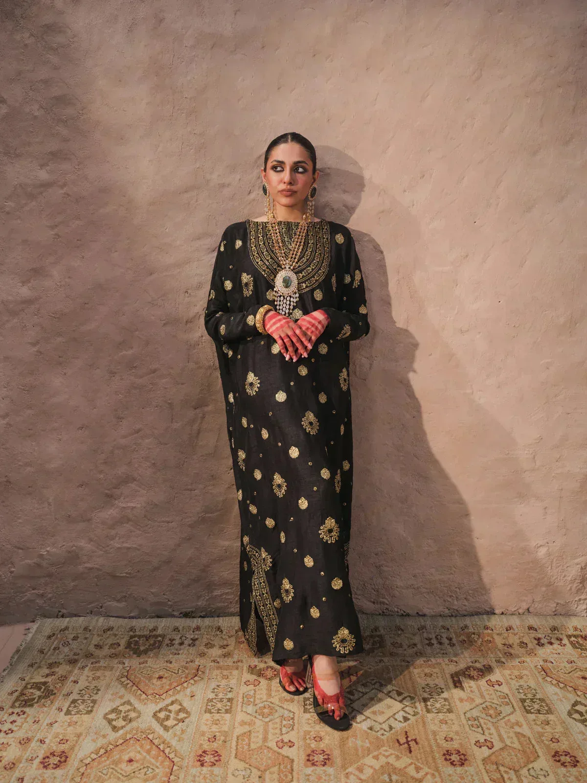 Erum Khan Shab Siyah 23 Black – view 2 – Poshaq