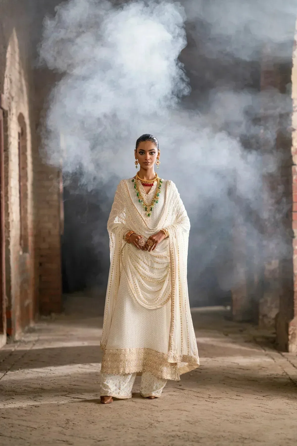 Erum Khan Mannat Formals White Chiffon – view 10 – Poshaq