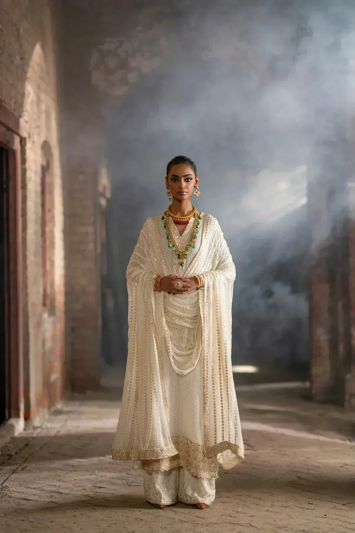 Erum Khan Mannat Formals White Chiffon – view 12 – Poshaq