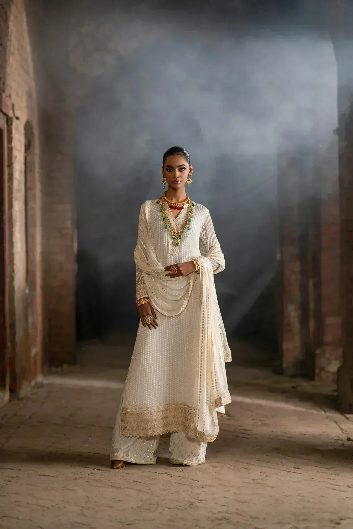 Erum Khan Mannat Formals White Chiffon – view 8 – Poshaq