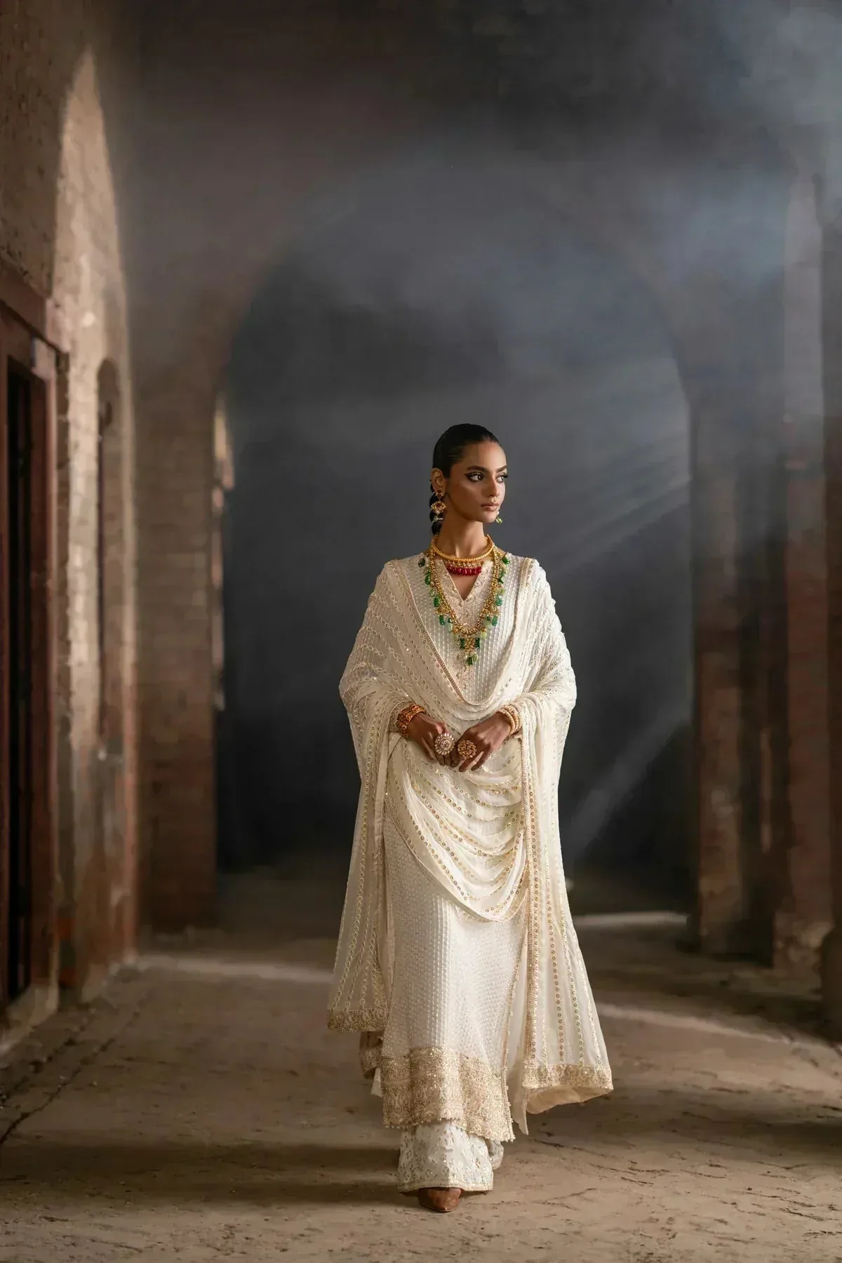 Erum Khan Mannat Formals White Chiffon – view 9 – Poshaq