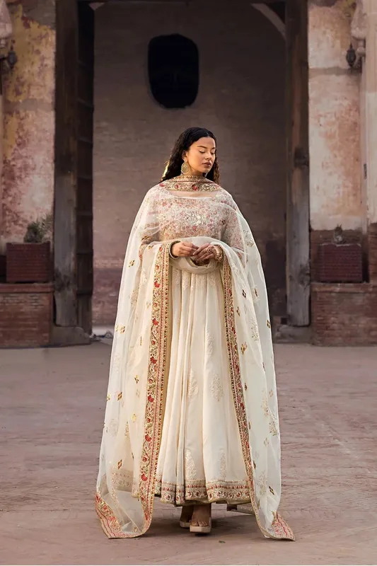 Erum Khan Shezadian Luxe Formals Off White – view 1 – Poshaq