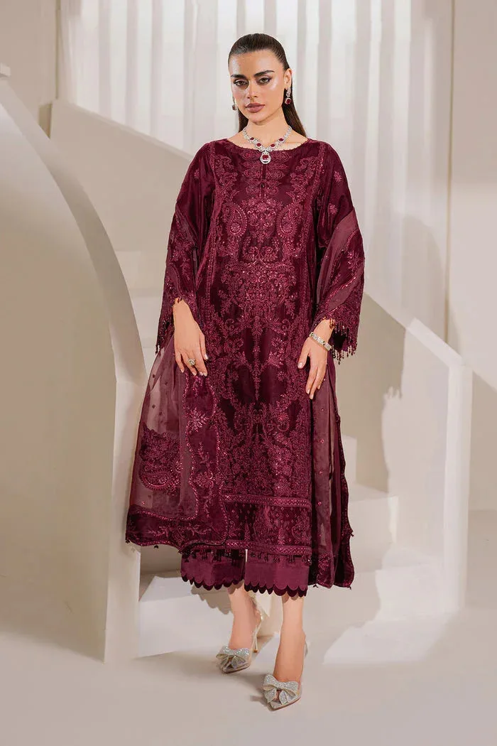 Baroque Velvet 25 Burgundy Velvet – view 2 – Poshaq