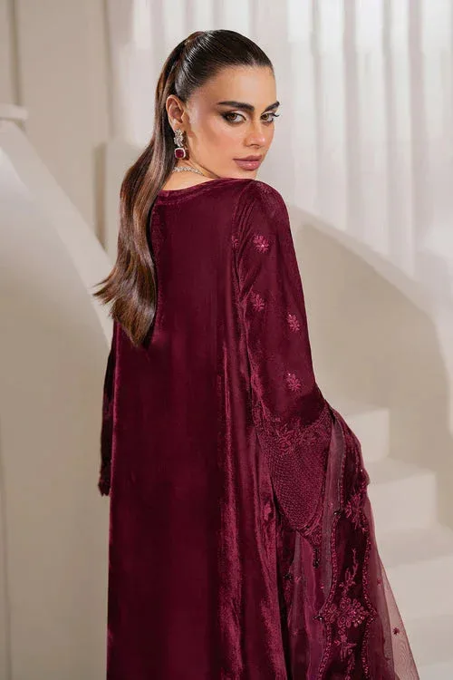 Baroque Velvet 25 Burgundy Velvet – view 4 – Poshaq