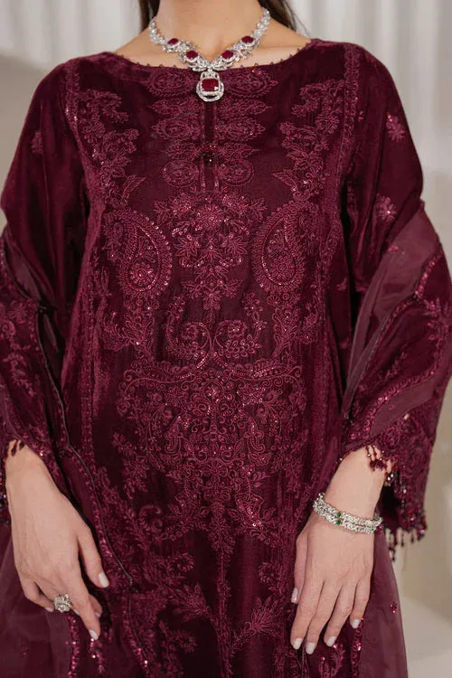 Baroque Velvet 25 Burgundy Velvet – view 5 – Poshaq
