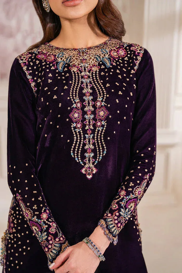 Baroque Velvet 25 Dark Purple Velvet – view 3 – Poshaq