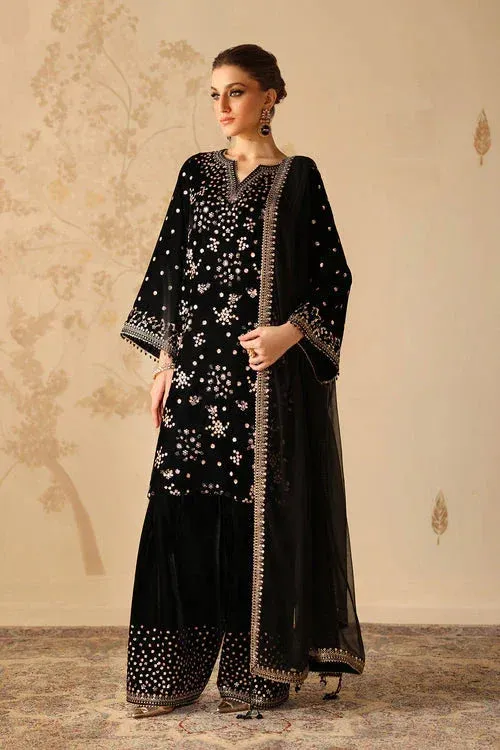 Baroque Velvet 25 Black Organza – view 1 – Poshaq
