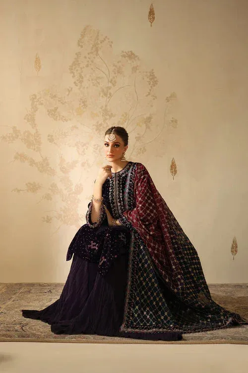 Baroque Velvet 25 Dark Purple Organza – view 6 – Poshaq