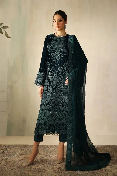 Baroque Velvet 25 Mineral Green Organza – view 1 – Poshaq