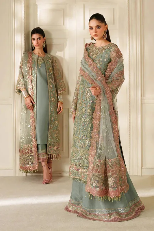 Baroque Chantelle 25 Mint Green Organza – view 1 – Poshaq