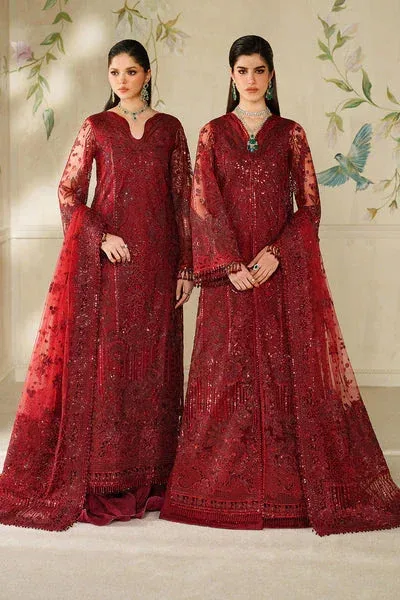 Baroque Chantelle 25 Maroon Organza – view 1 – Poshaq