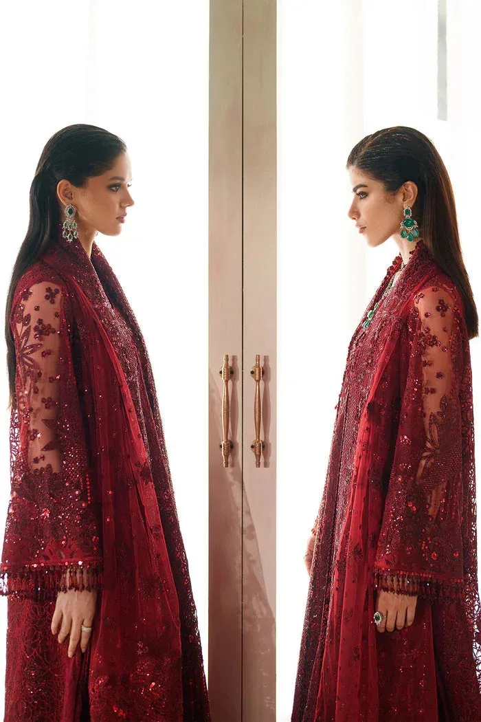 Baroque Chantelle 25 Maroon Organza – view 11 – Poshaq