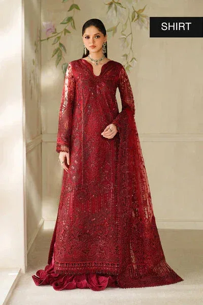 Baroque Chantelle 25 Maroon Organza – view 2 – Poshaq