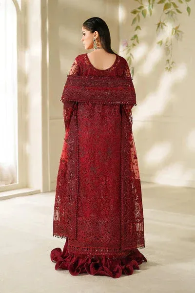Baroque Chantelle 25 Maroon Organza – view 3 – Poshaq