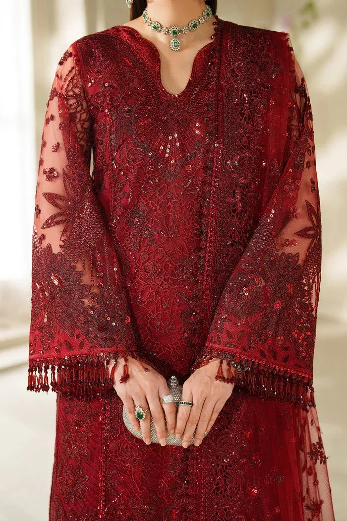 Baroque Chantelle 25 Maroon Organza – view 6 – Poshaq