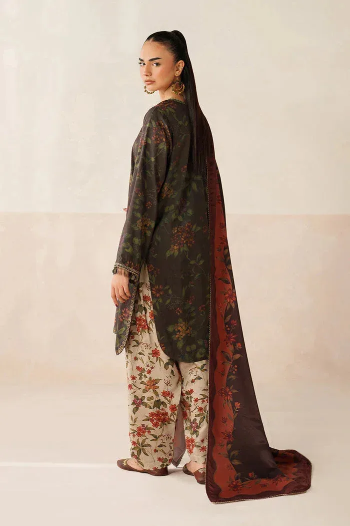 Baroque Luxury Pret 25 Dark Gray Organza – view 2 – Poshaq