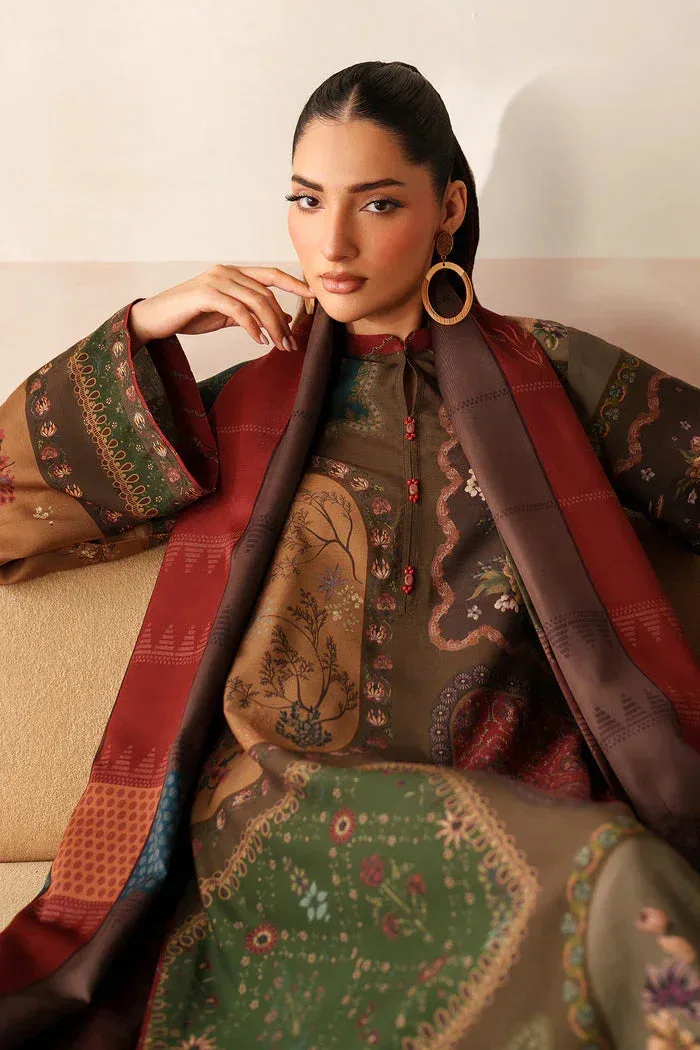 Baroque Luxury Pret 25 Brown Viscose – view 4 – Poshaq
