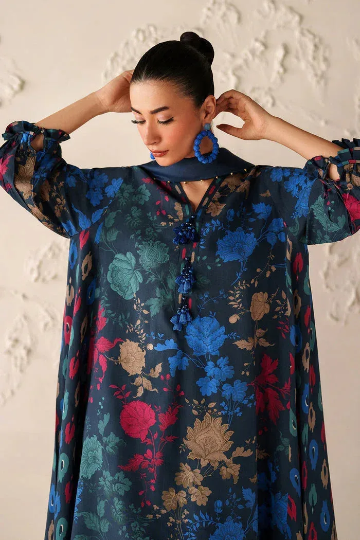 Baroque Luxury Pret 25 Midnight Blue Viscose – view 3 – Poshaq