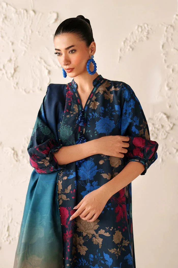 Baroque Luxury Pret 25 Midnight Blue Viscose – view 4 – Poshaq