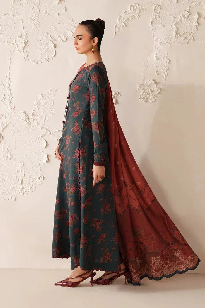 Baroque Luxury Pret 25 Slate Grey Viscose – view 4 – Poshaq