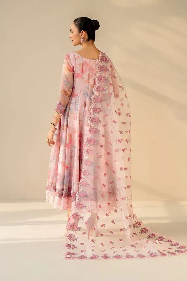 Baroque Luxury Pret 25 Baby Pink Organza – view 2 – Poshaq