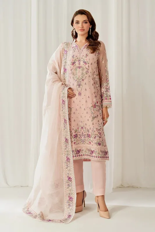 Baroque Formal Collection Pink Organza – view 1 – Poshaq