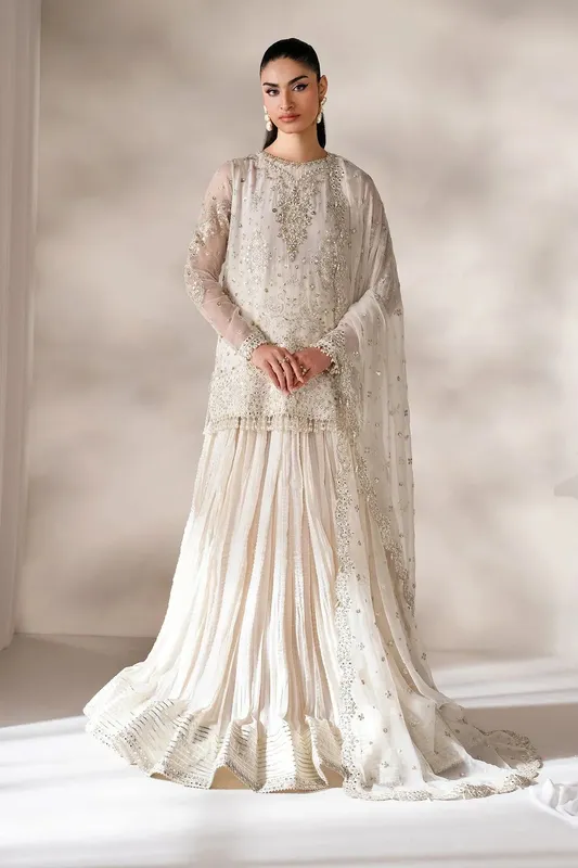 Baroque Formal Collection Ivory Chiffon – view 1 – Poshaq