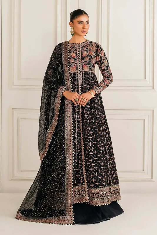 Baroque Formal Collection Black Organza – view 1 – Poshaq