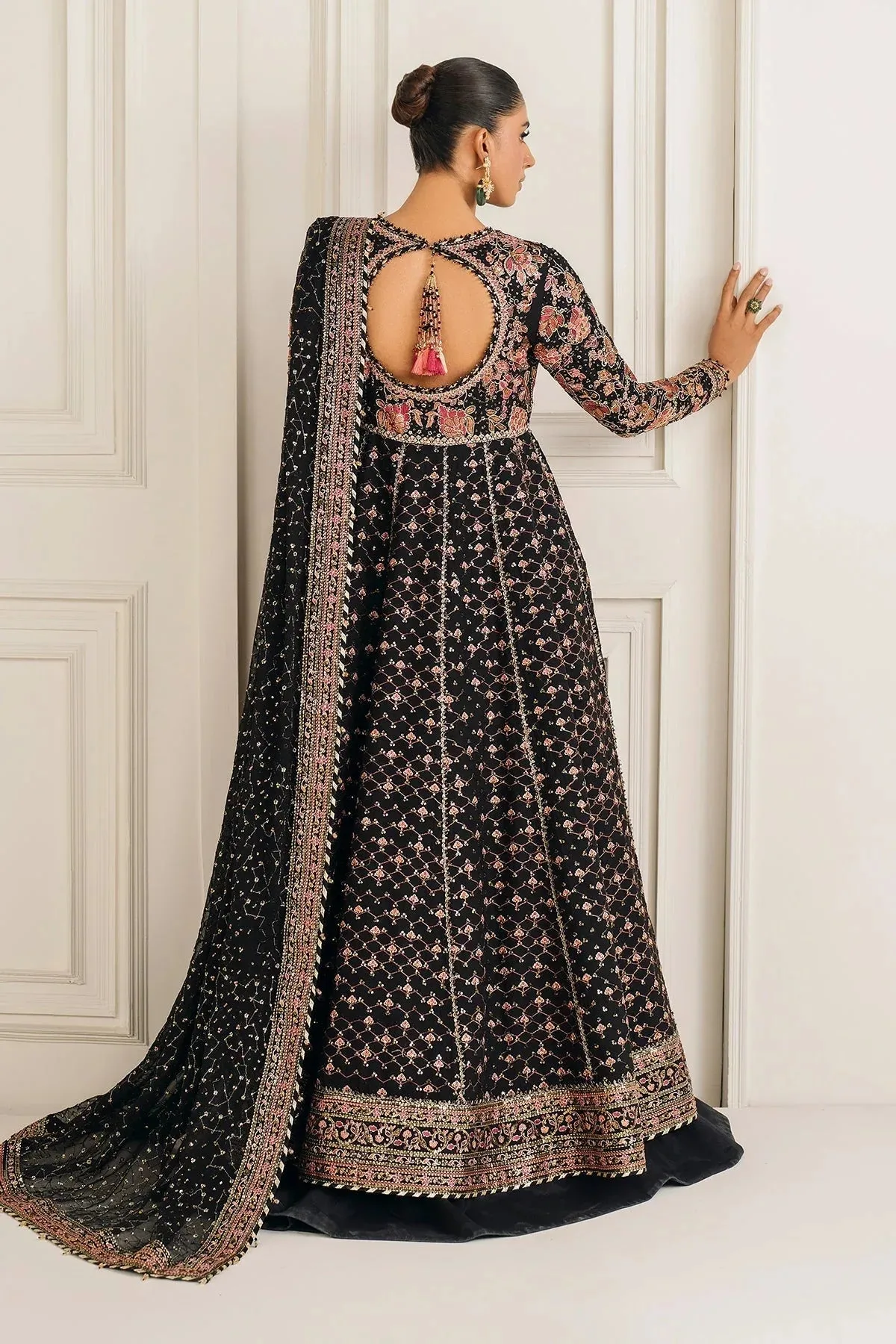 Baroque Formal Collection Black Organza – view 2 – Poshaq