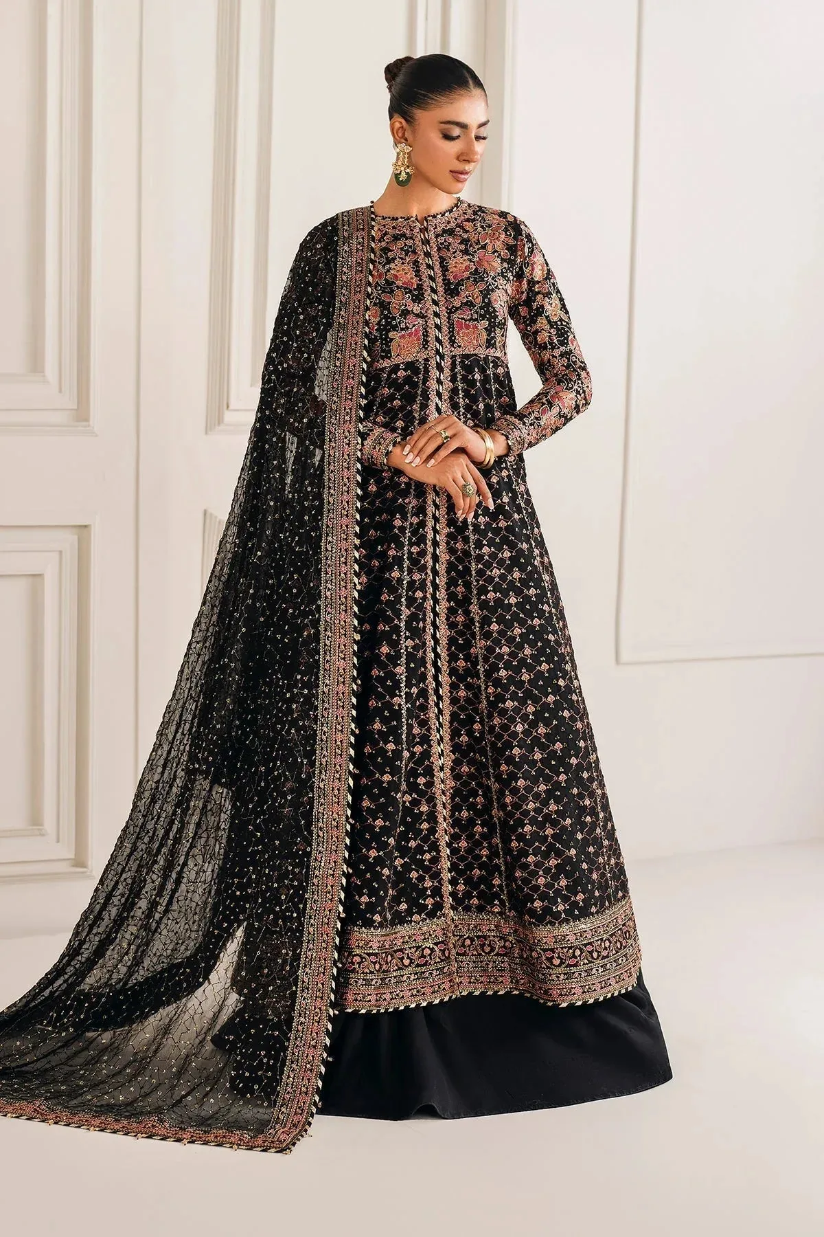 Baroque Formal Collection Black Organza – view 3 – Poshaq