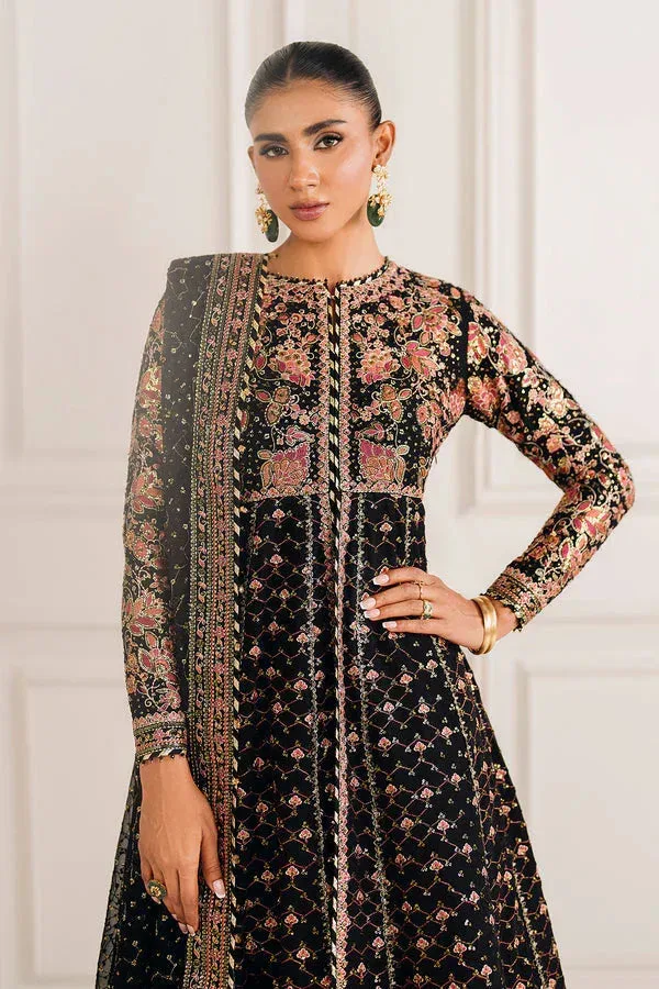 Baroque Formal Collection Black Organza – view 6 – Poshaq