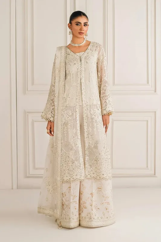 Baroque Formal Collection Ivory Organza – view 1 – Poshaq