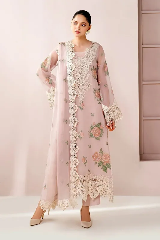 Baroque Formal Collection Light Pink Organza – view 1 – Poshaq