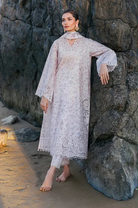 Baroque Luxury Pret 25 Lilac Silk – view 1 – Poshaq