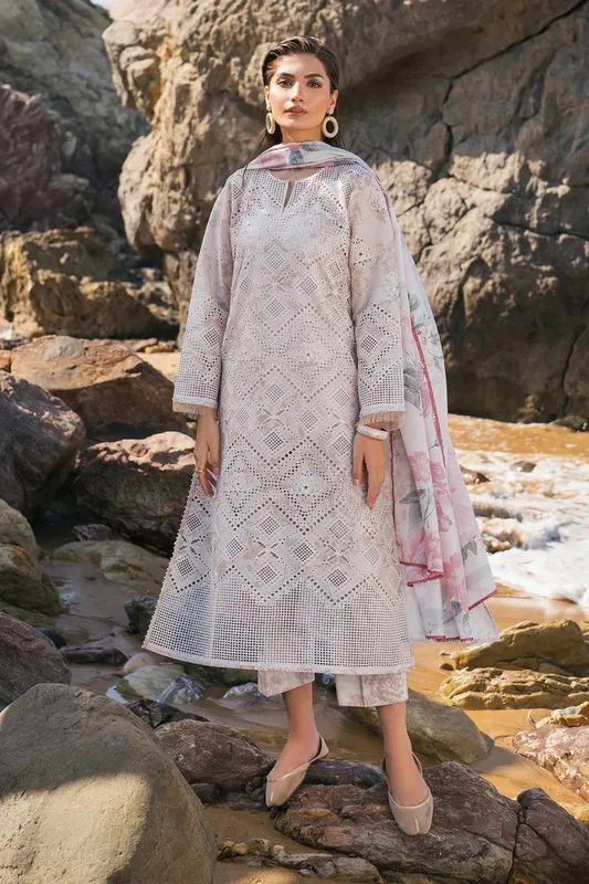 Baroque Luxury Pret 25 Lilac Lawn – view 1 – Poshaq
