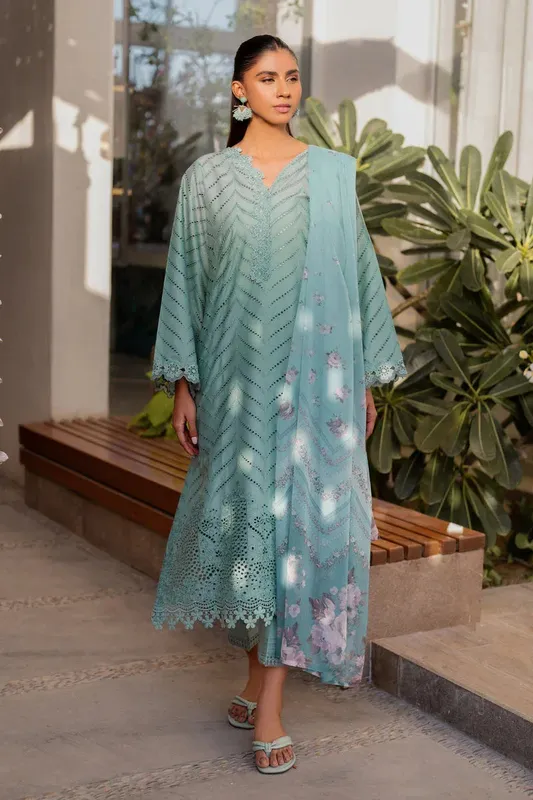 Baroque Luxury Pret 25 Aqua Lawn – view 1 – Poshaq