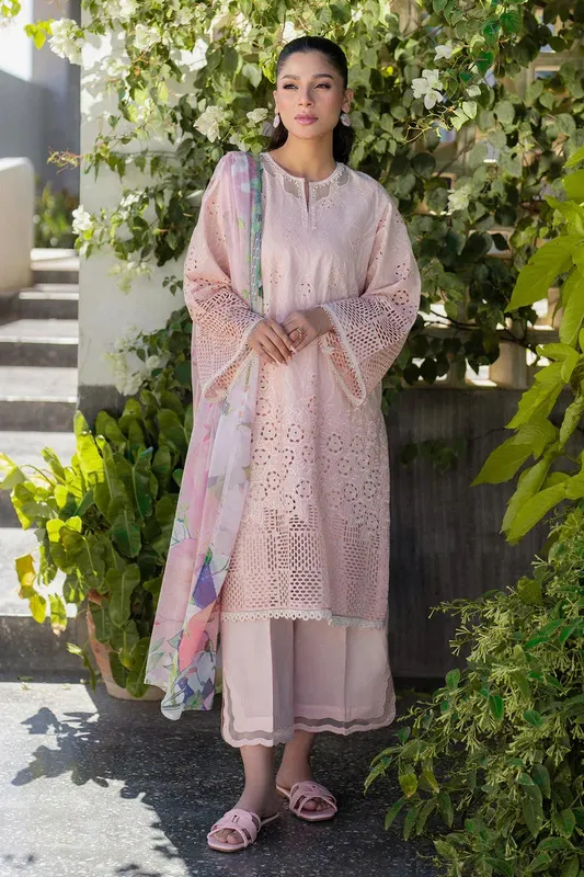 Baroque Luxury Pret 25 Pink Cotton – view 1 – Poshaq