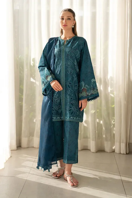 Baroque Luxury Pret 25 Zinc Silk – view 1 – Poshaq