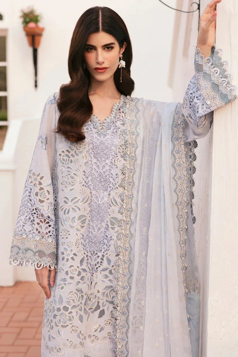 Baroque Eid Lawn 25 Off White Jacquard – view 4 – Poshaq