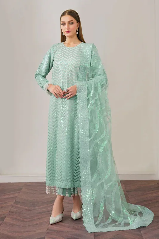 Baroque Formal Collection Ferozi Organza – view 1 – Poshaq