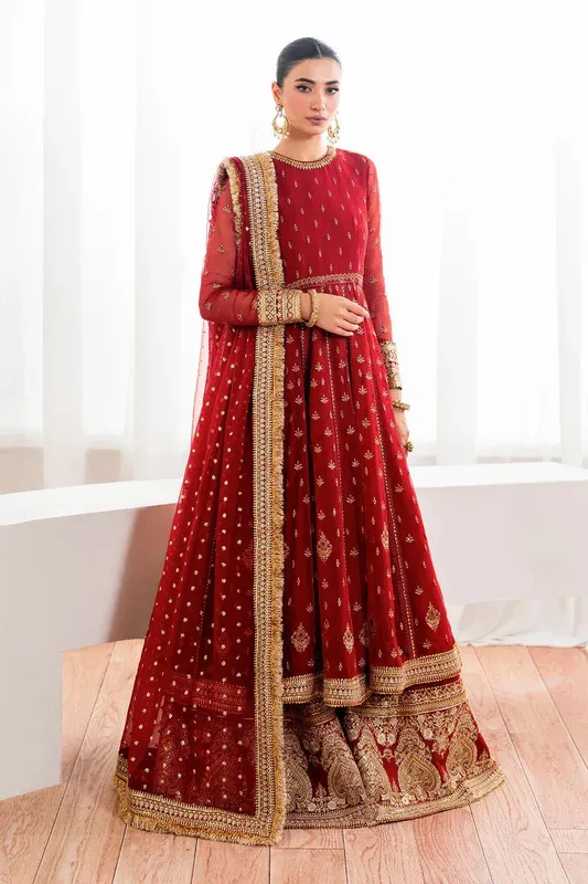 Baroque Formal Collection Red Organza – view 1 – Poshaq