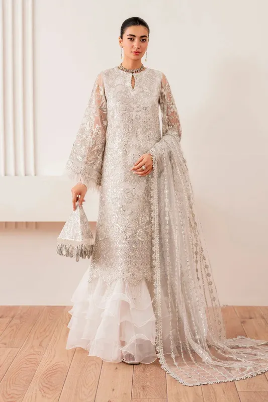 Baroque Formal Collection White Organza – view 1 – Poshaq