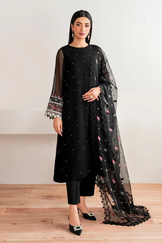 Baroque Formal Collection Black Organza – view 1 – Poshaq