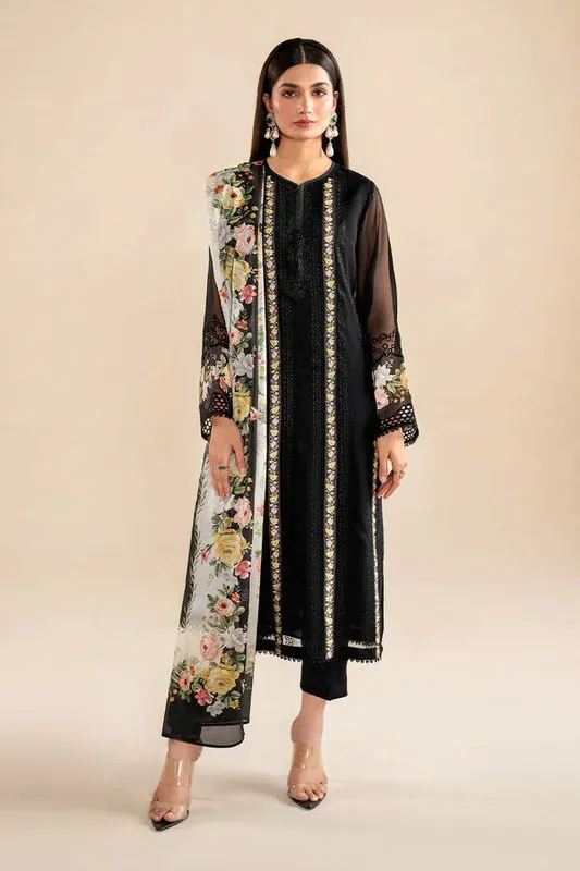 Baroque Velvet Formals Black Organza – view 1 – Poshaq