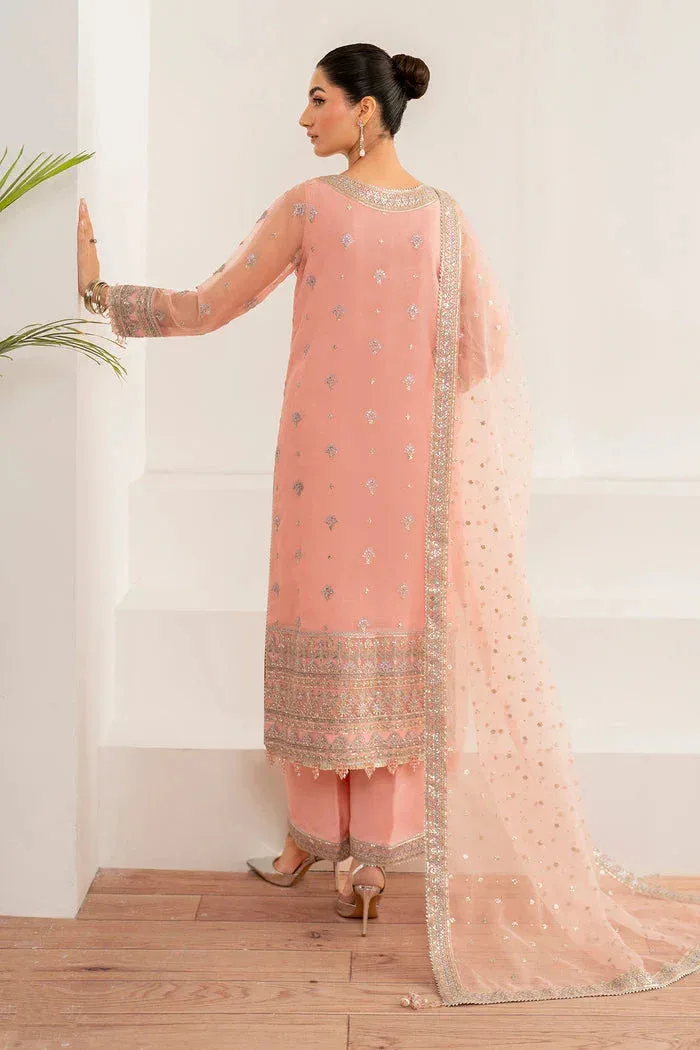 Baroque Velvet Formals Peach Pink Organza – view 2 – Poshaq