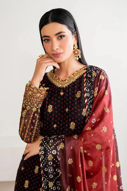 Baroque Velvet Formals Dark Blue Chiffon – view 3 – Poshaq