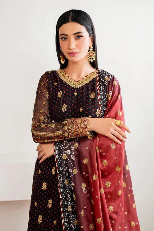 Baroque Velvet Formals Dark Blue Chiffon – view 5 – Poshaq